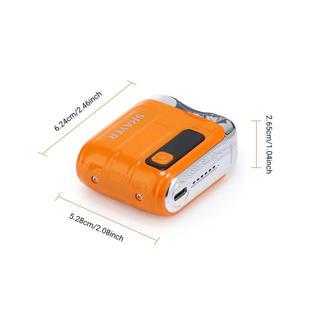 Mini aparat de ras electric inteligent impermeabil cu lamă dublă