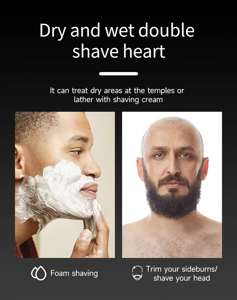 Aparat de ras Hiena pentru bărbați, carcasă metalică reîncărcabilă