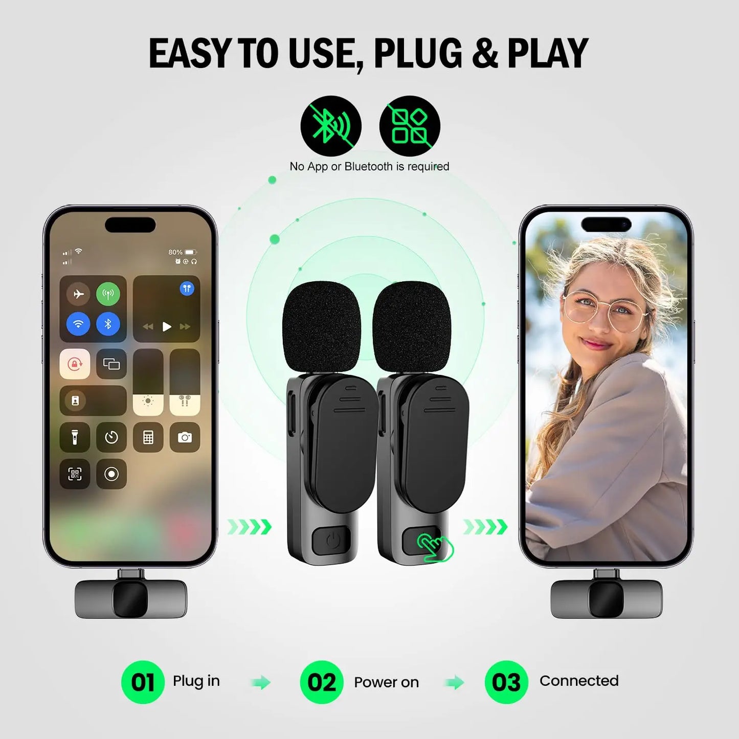 Mini-microfon wireless Basix Lavalier x2