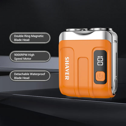 Mini aparat de ras electric inteligent impermeabil cu lamă dublă