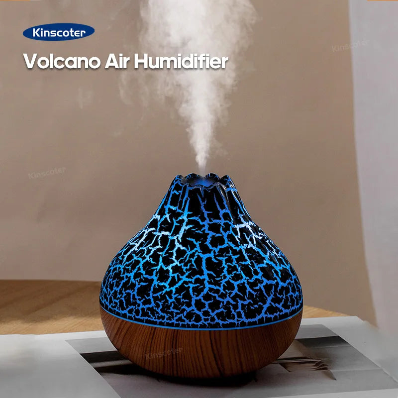 Umidificator de aer Volcano 300ml cu lumină ambientală de noapte