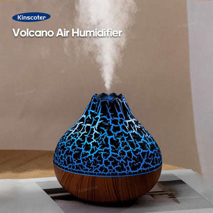 Umidificator de aer Volcano 300ml cu lumină ambientală de noapte