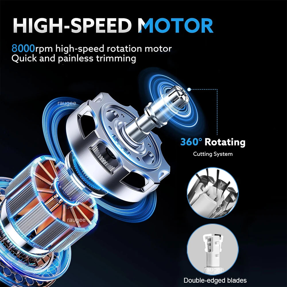 Aparat de tuns reîncărcabil pentru nas și sprâncene